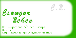 csongor mehes business card